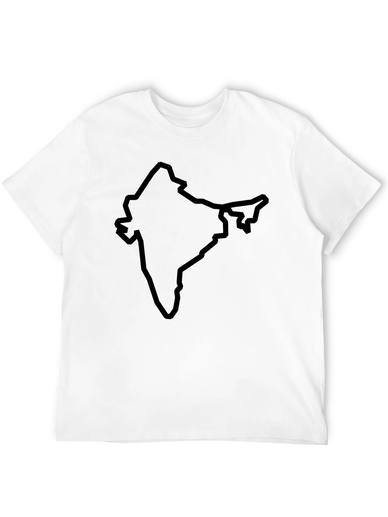India Outline Graphic Tee - Black