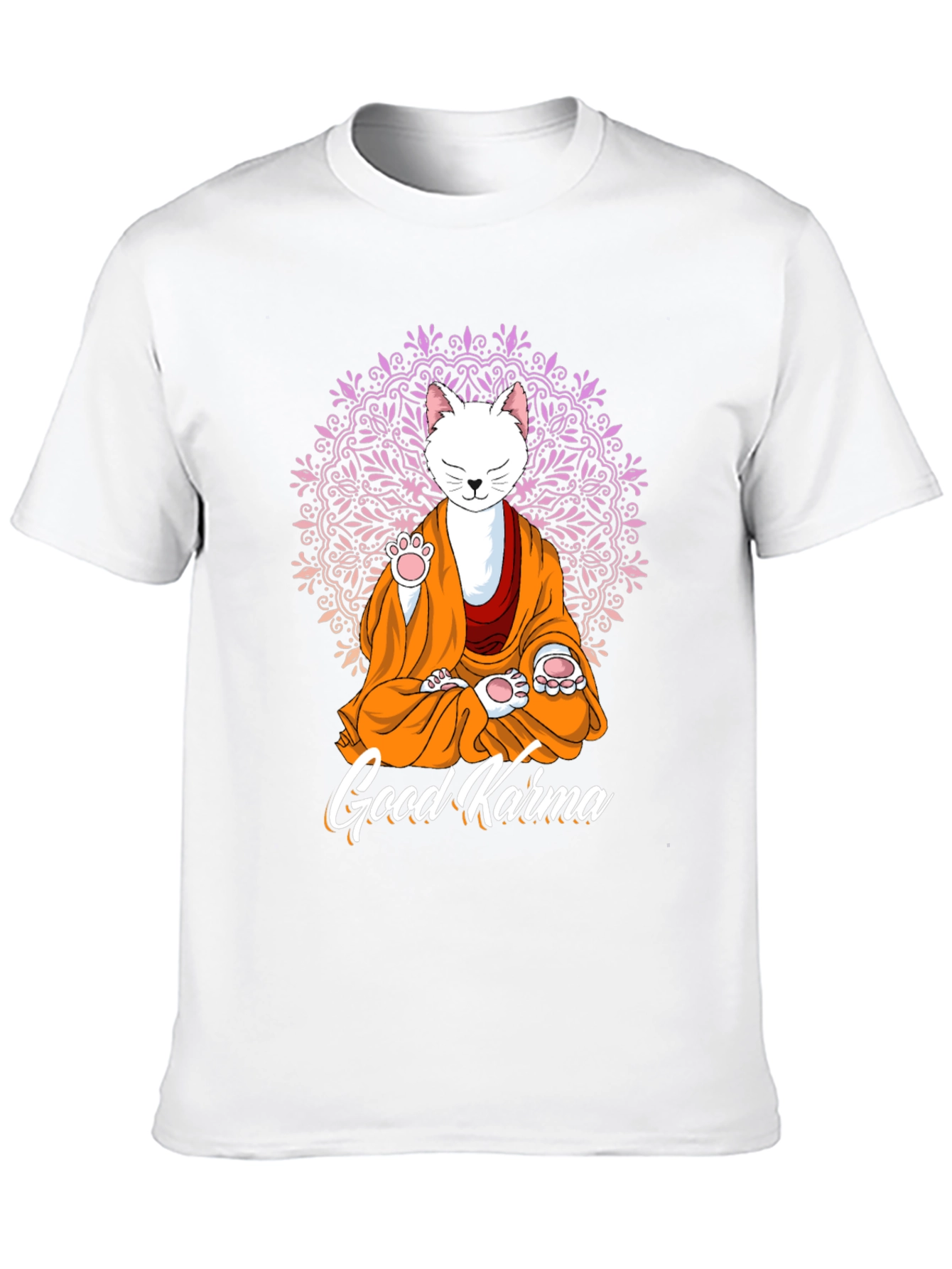 Good Karma Cat T-Shirt - Meditating Feline Tee