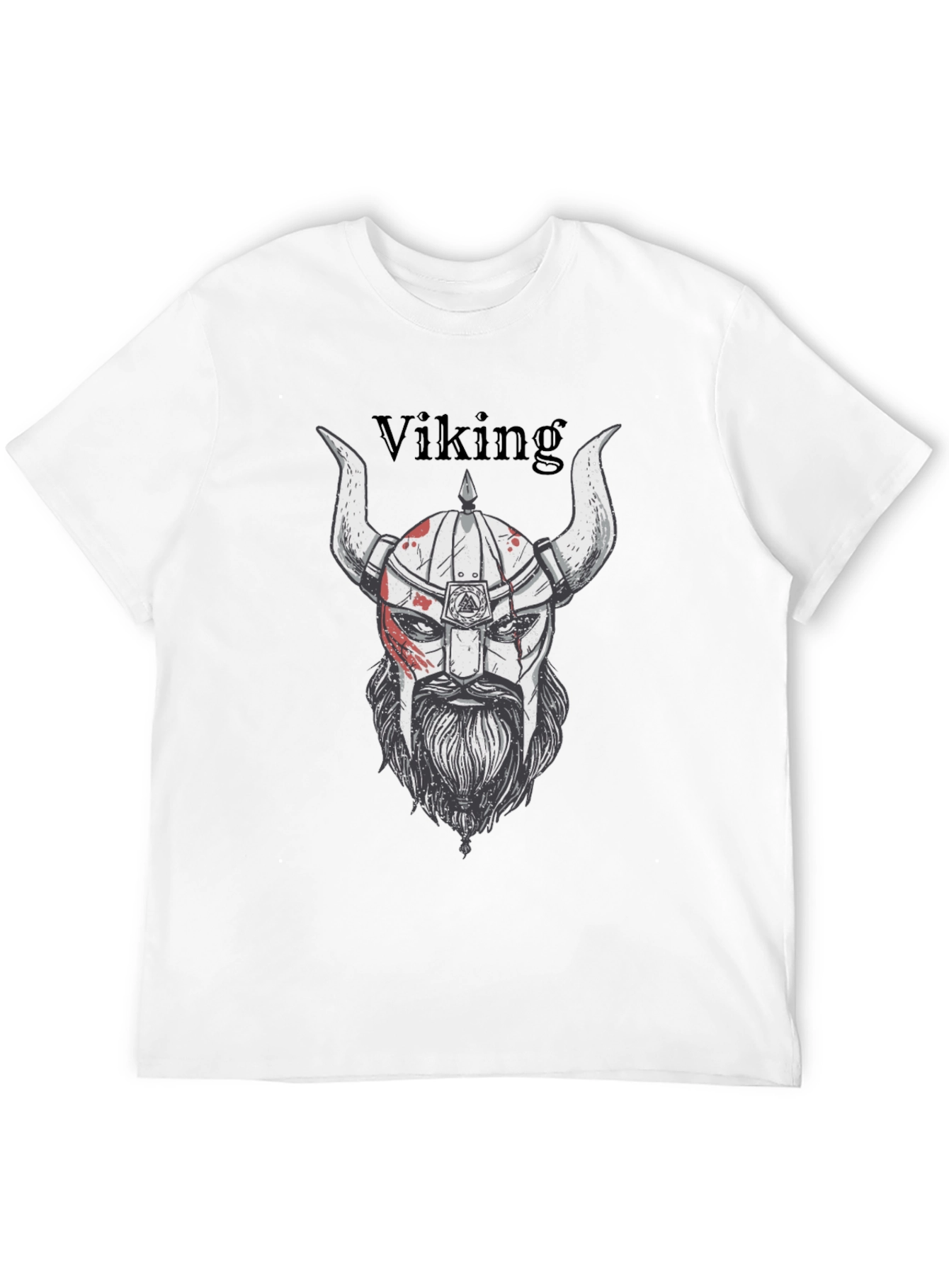 Viking Warrior Graphic T-Shirt - Black