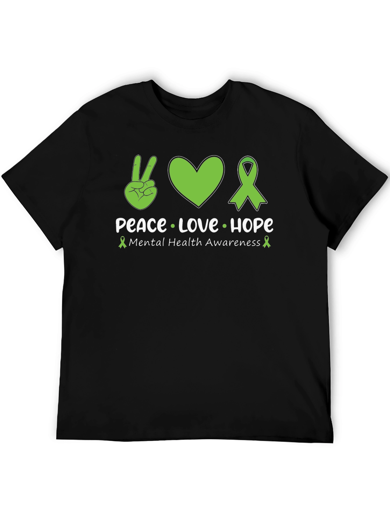 Peace Love Hope Mental Health Awareness T-Shirt