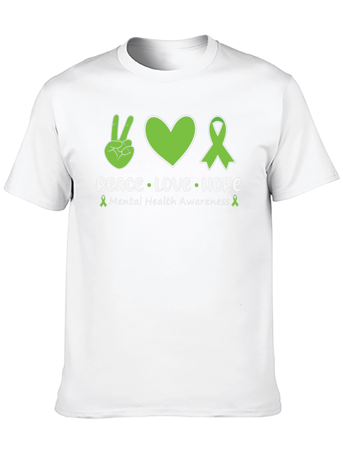 Peace Love Hope Mental Health Awareness T-Shirt