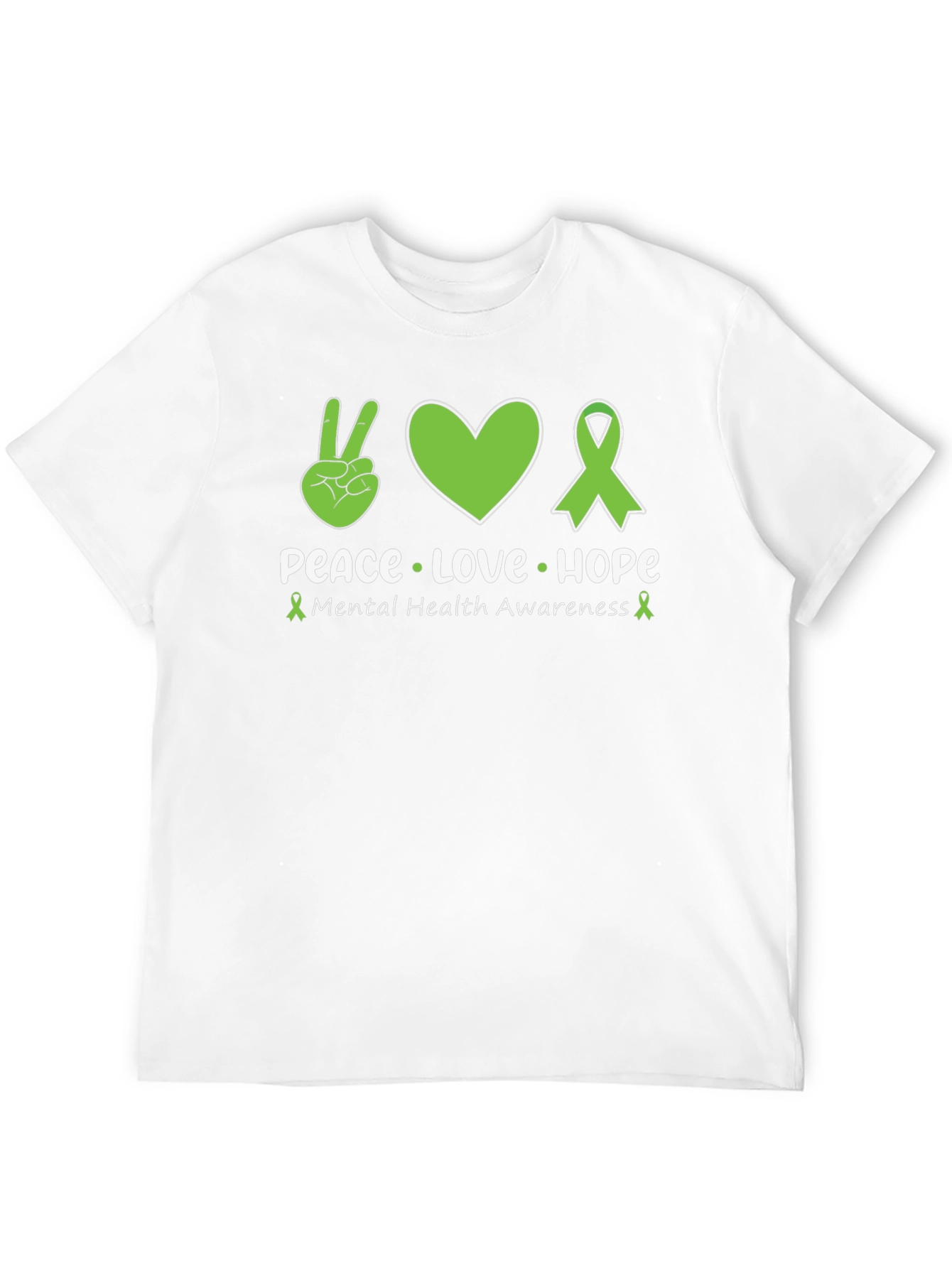 Peace Love Hope Mental Health Awareness T-Shirt