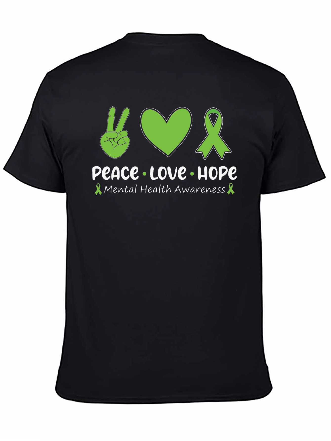 Peace Love Hope Mental Health Awareness T-Shirt