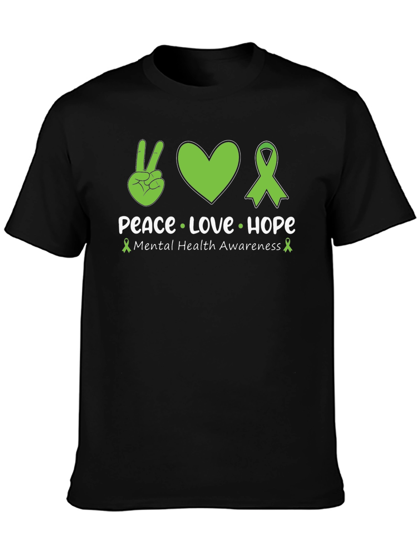 Peace Love Hope Mental Health Awareness T-Shirt