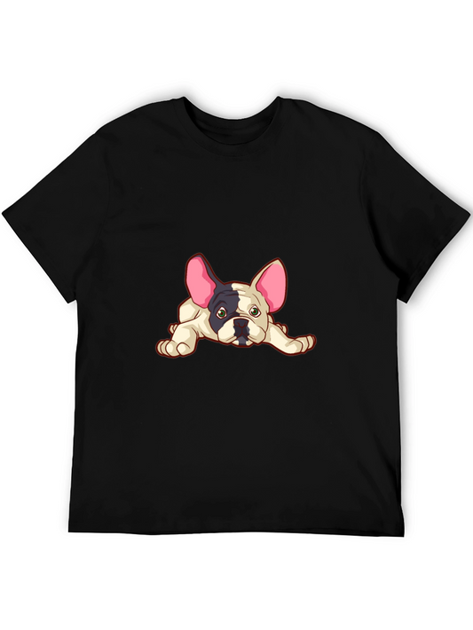 Cute French Bulldog Graphic Black T-Shirt
