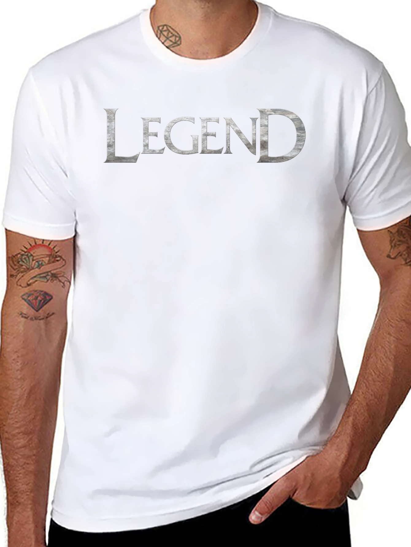 Legend Graphic Print Black T-Shirt
