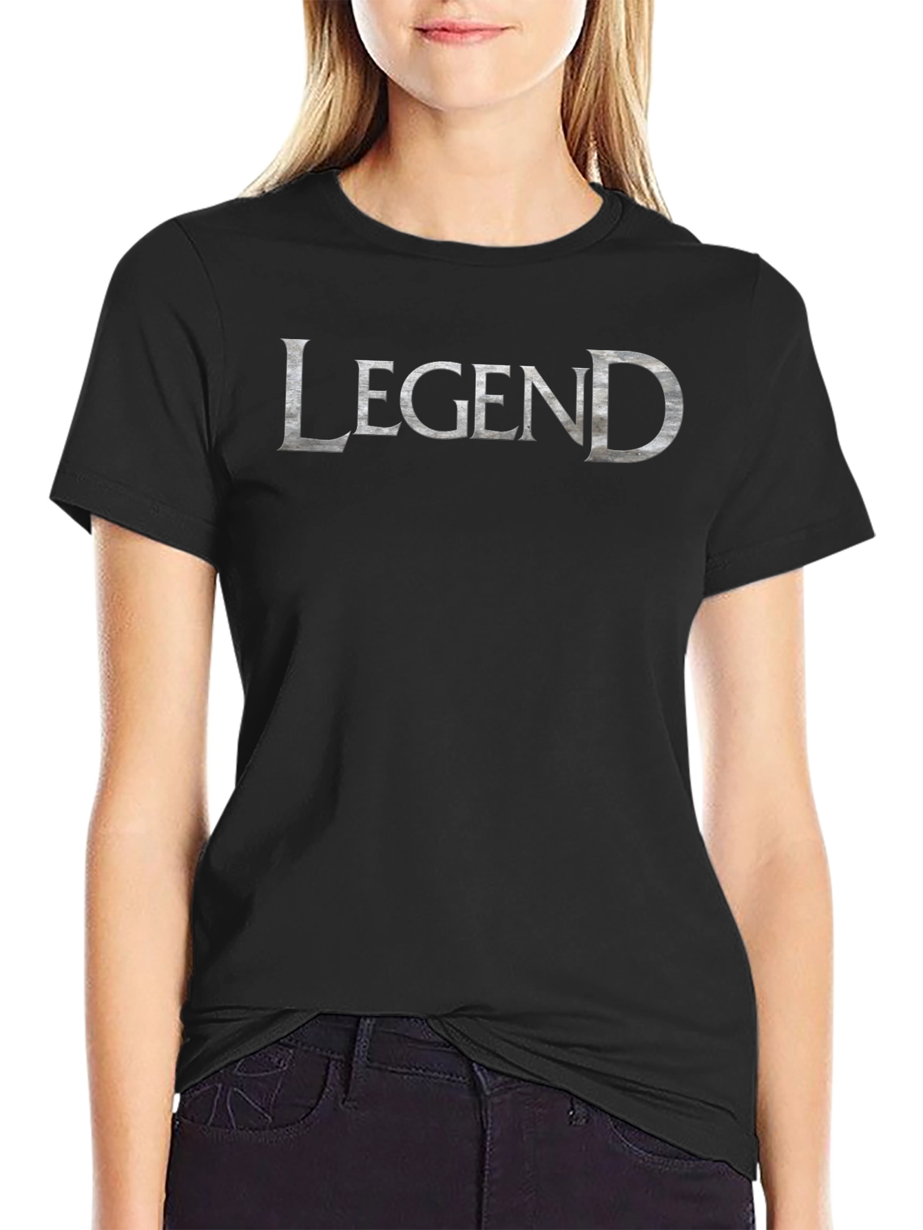 Legend Graphic Print Black T-Shirt