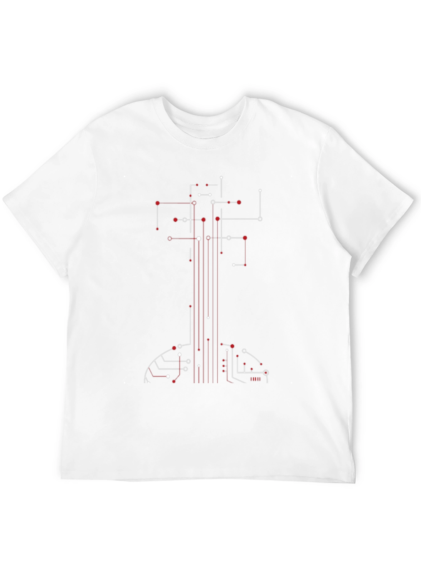 Abstract Circuit Guitar Graphic T-Shirt