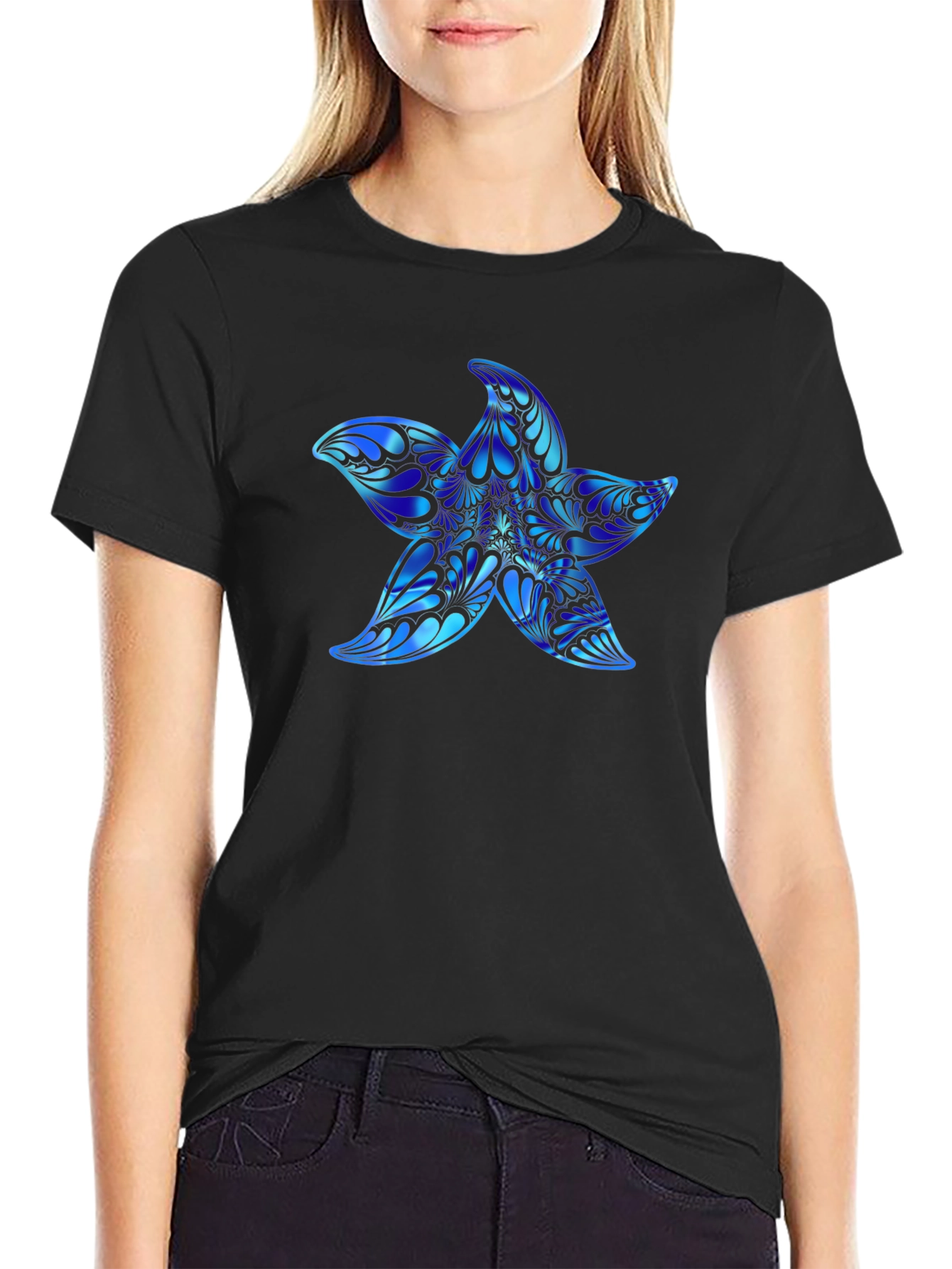 Blue Starfish Graphic T-Shirt