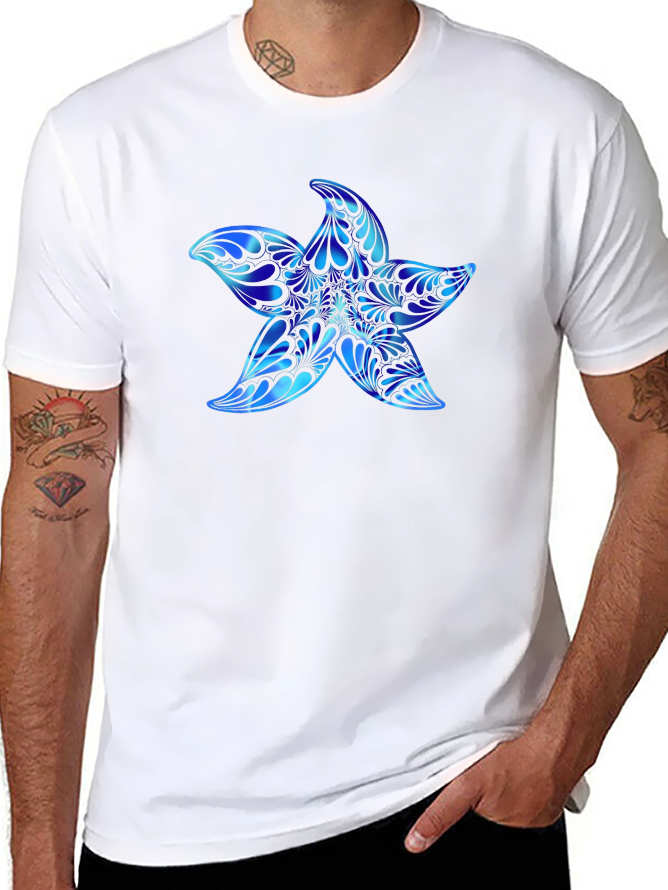 Blue Starfish Graphic T-Shirt