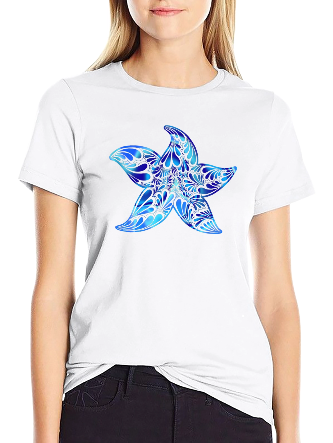Blue Starfish Graphic T-Shirt
