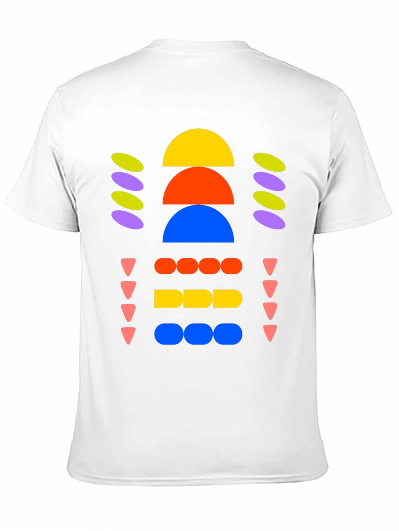 Geometric Shapes Black T-Shirt