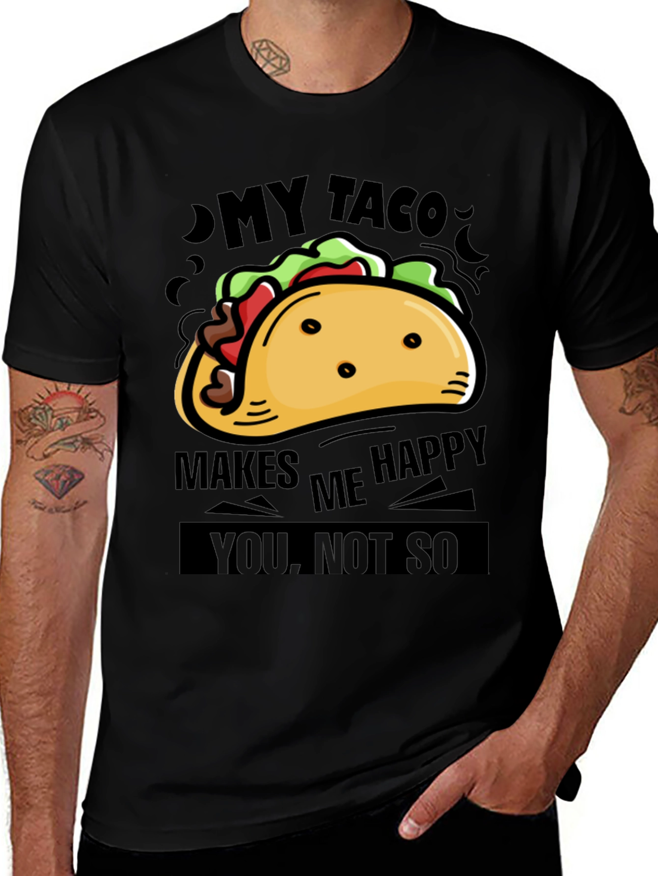 My Taco Makes Me Happy Graphic Tee