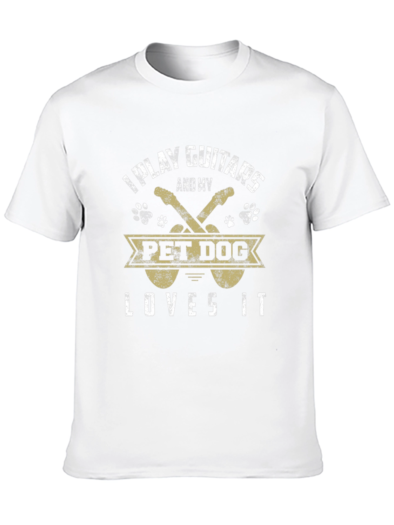 I Play Guitars Pet Dog Loves It Graphic T-Shirt