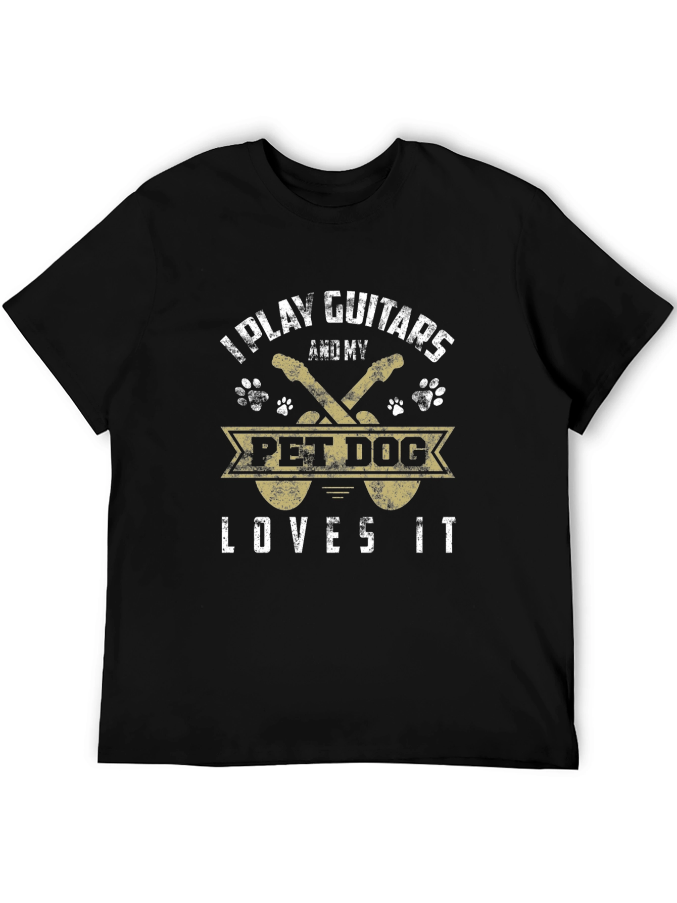 I Play Guitars Pet Dog Loves It Graphic T-Shirt