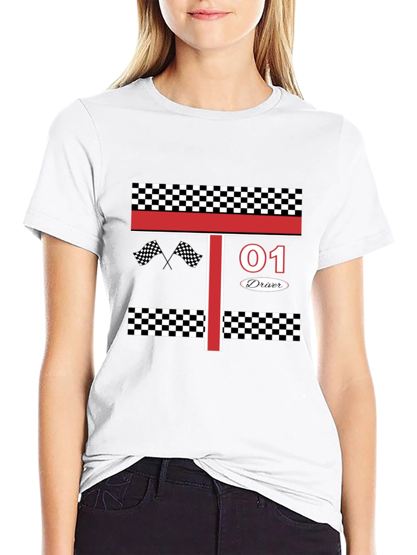 Racing Driver #01 T-Shirt: Black Racing Tee