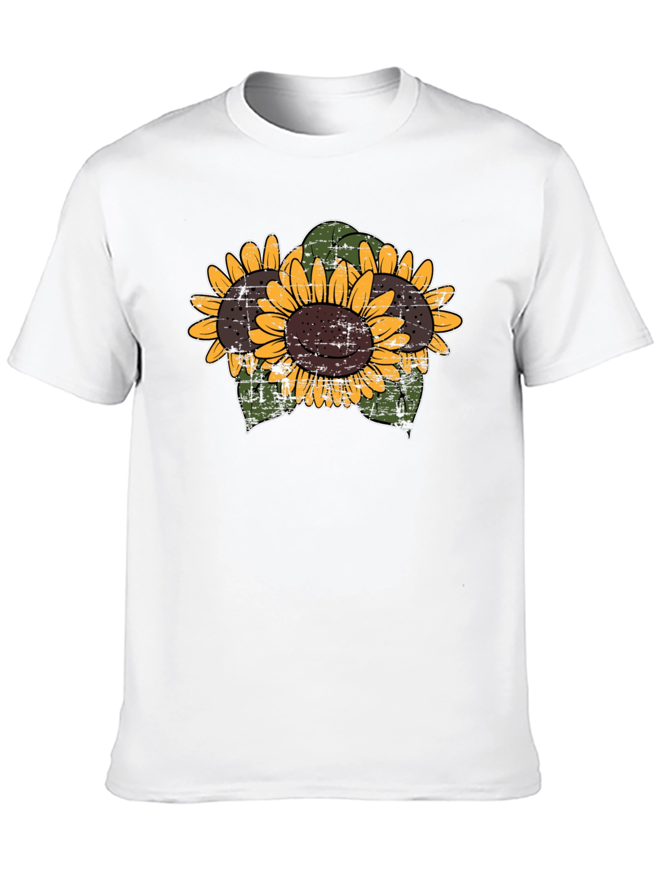 Sunflower Graphic Print Black Tee