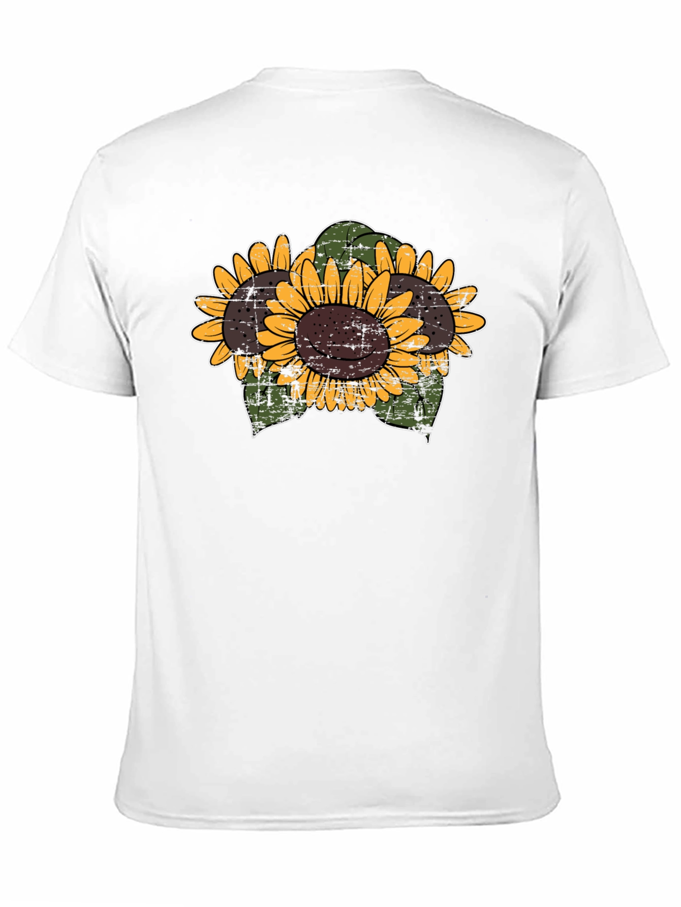 Sunflower Graphic Print Black Tee