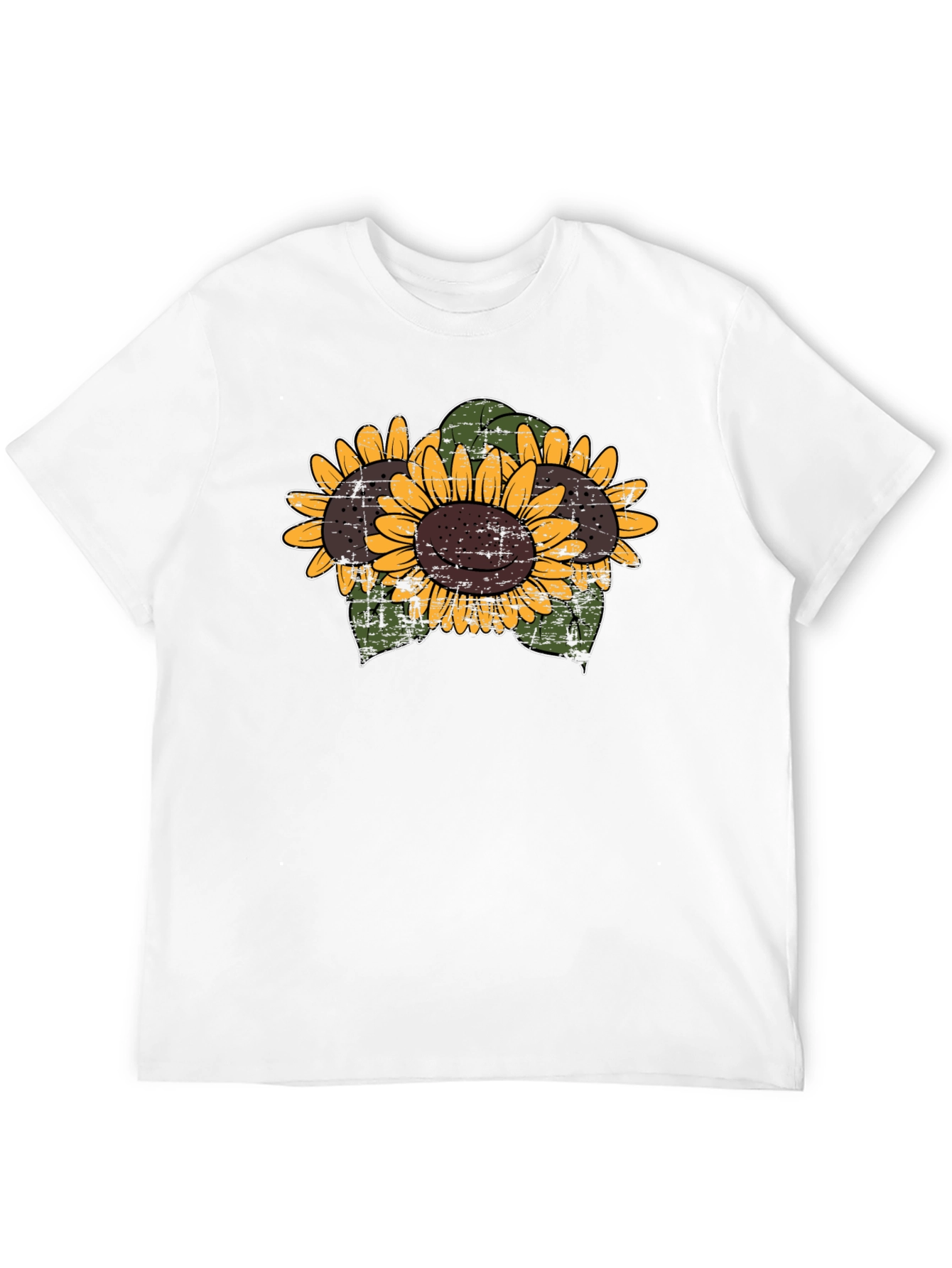 Sunflower Graphic Print Black Tee