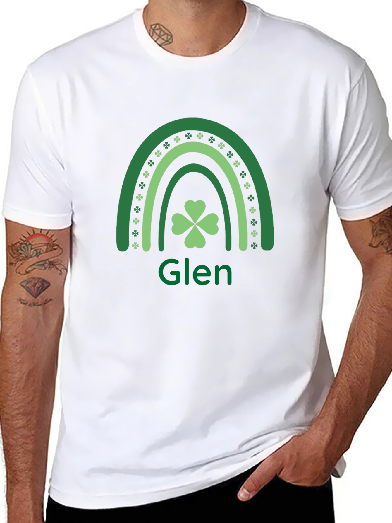 Glen Shamrock Rainbow St. Patricks Day T-Shirt