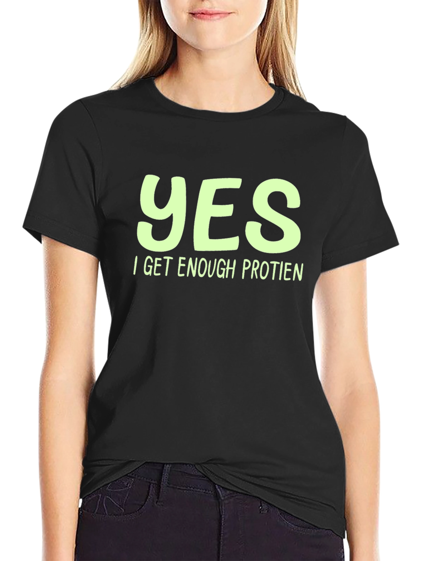 Vegan Protein T-Shirt - Yes I Get Enough Protein