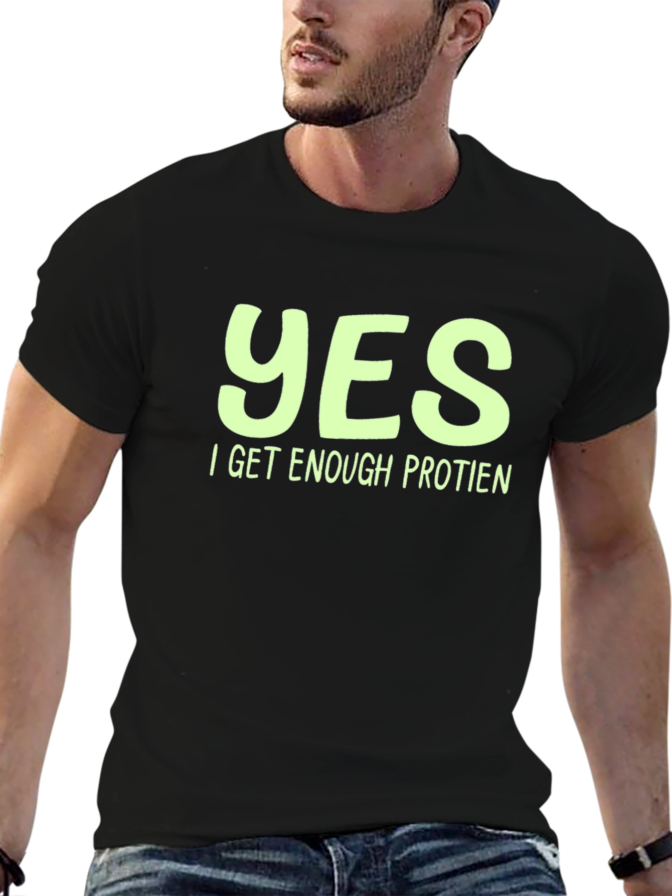 Vegan Protein T-Shirt - Yes I Get Enough Protein