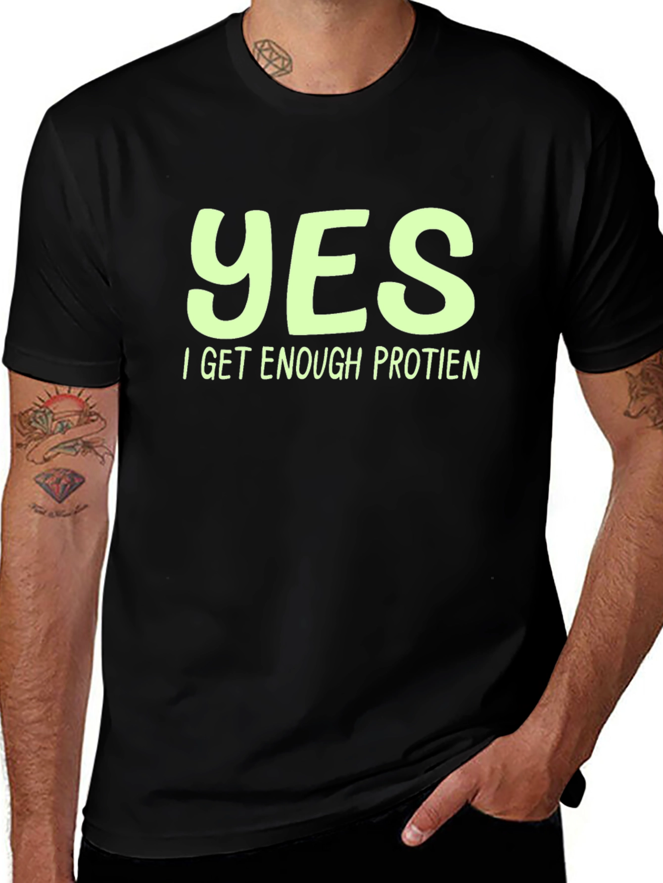 Vegan Protein T-Shirt - Yes I Get Enough Protein