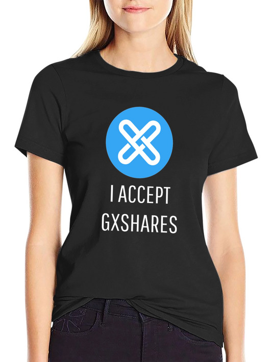 I Accept GXSHARES Graphic Tee - Black Cotton Blend