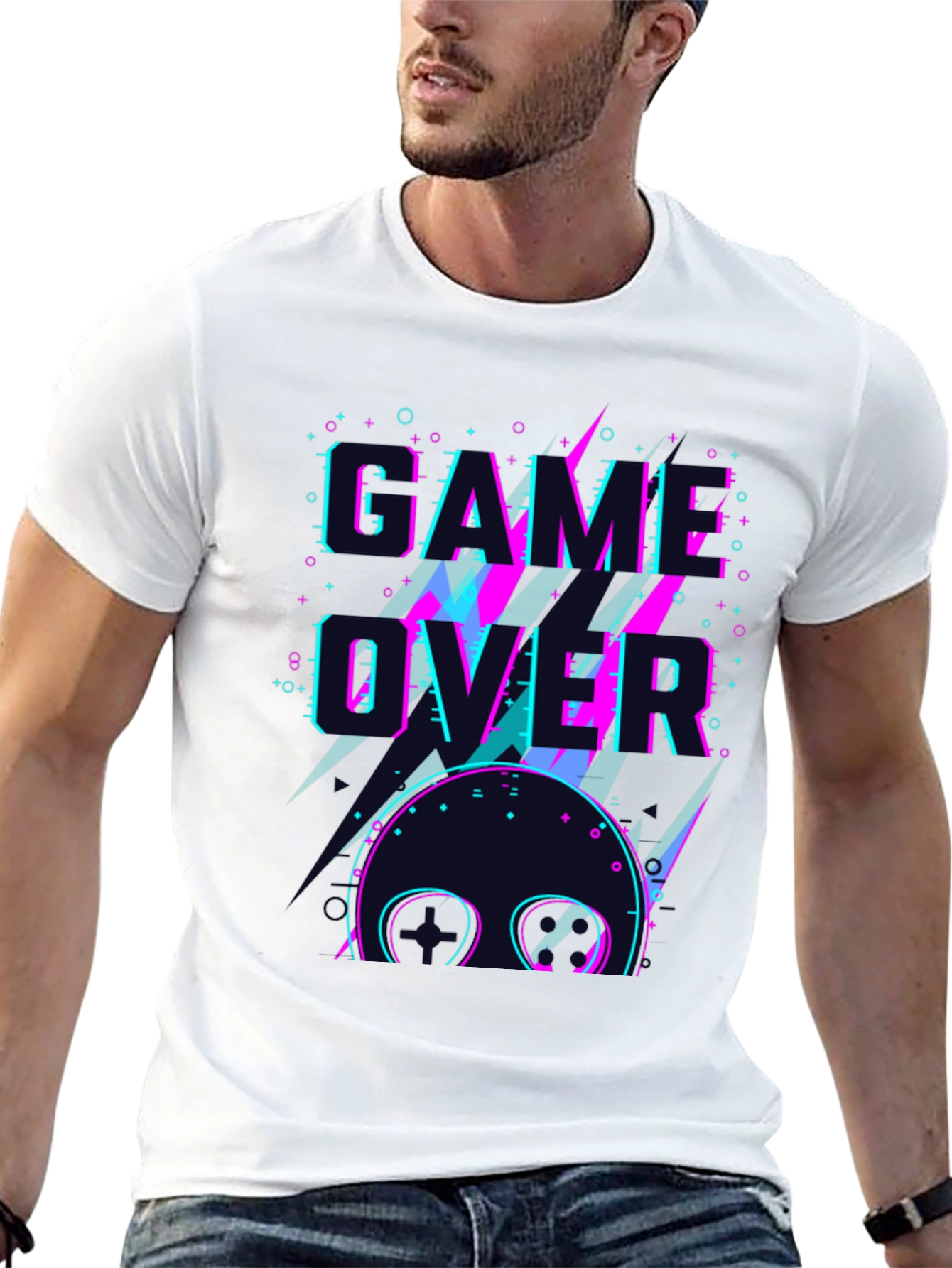 Game Over Neon T-Shirt - Gamer Style Tee
