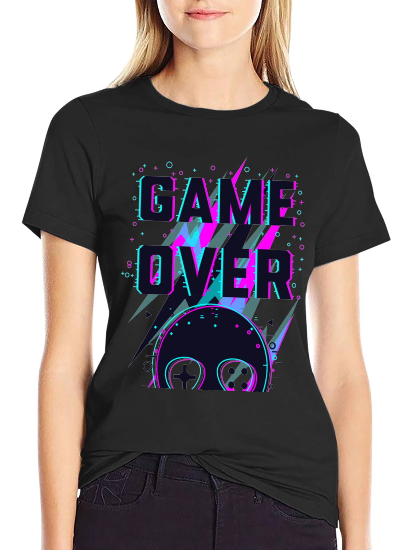 Game Over Neon T-Shirt - Gamer Style Tee