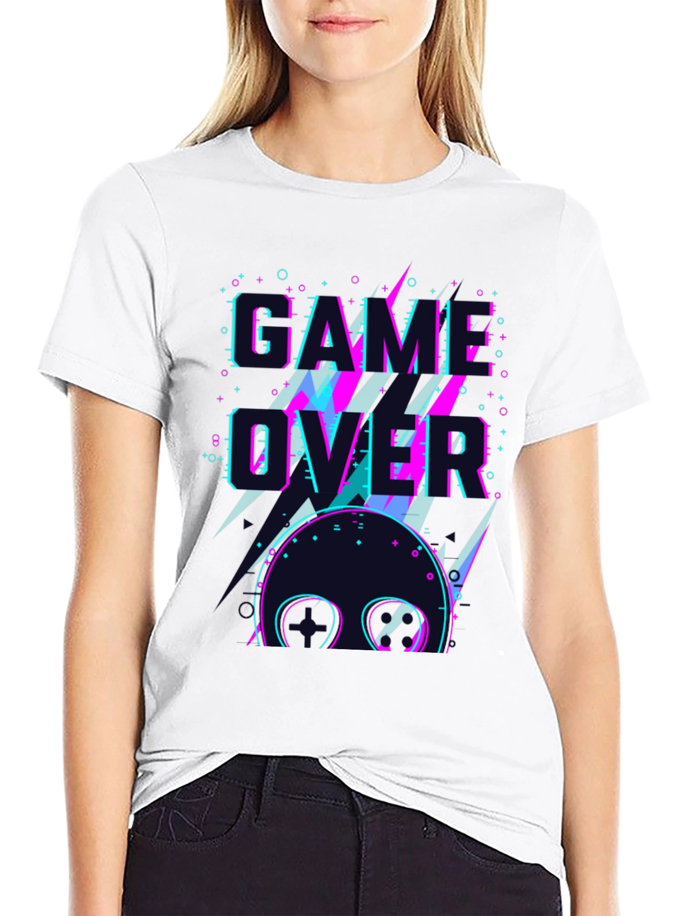 Game Over Neon T-Shirt - Gamer Style Tee
