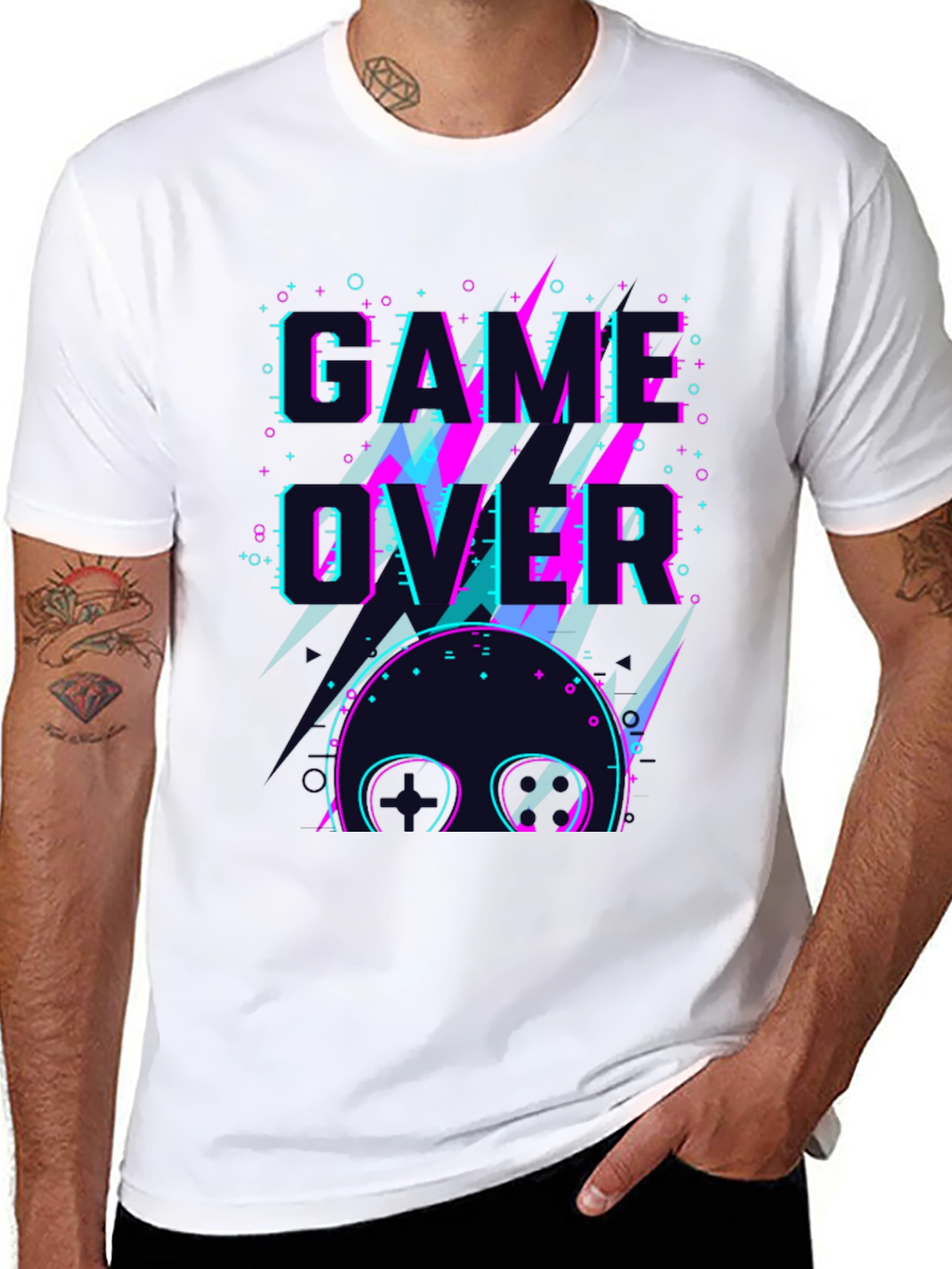 Game Over Neon T-Shirt - Gamer Style Tee