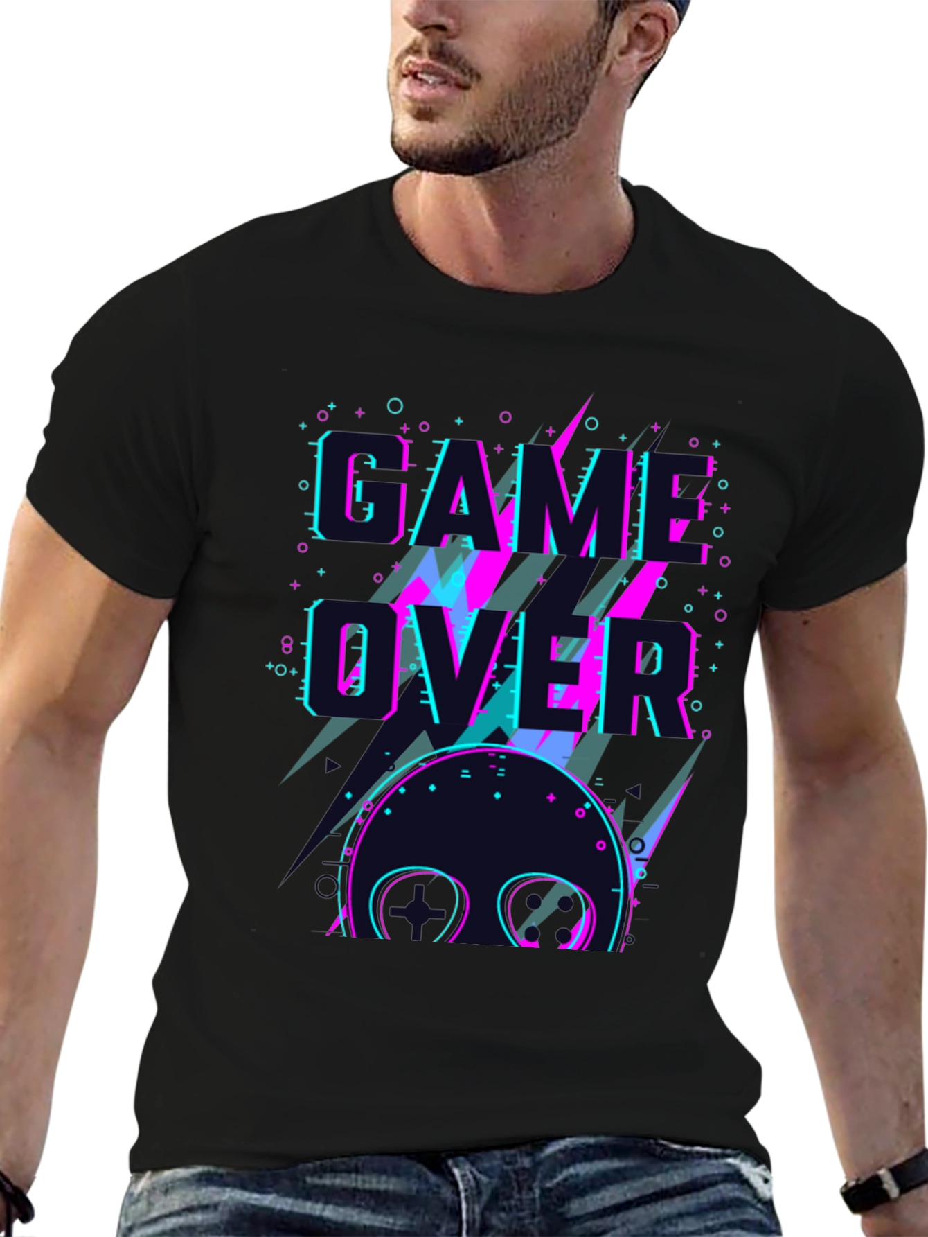 Game Over Neon T-Shirt - Gamer Style Tee