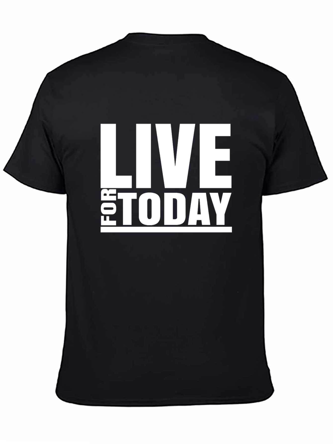 Live For Today Black Graphic T-Shirt