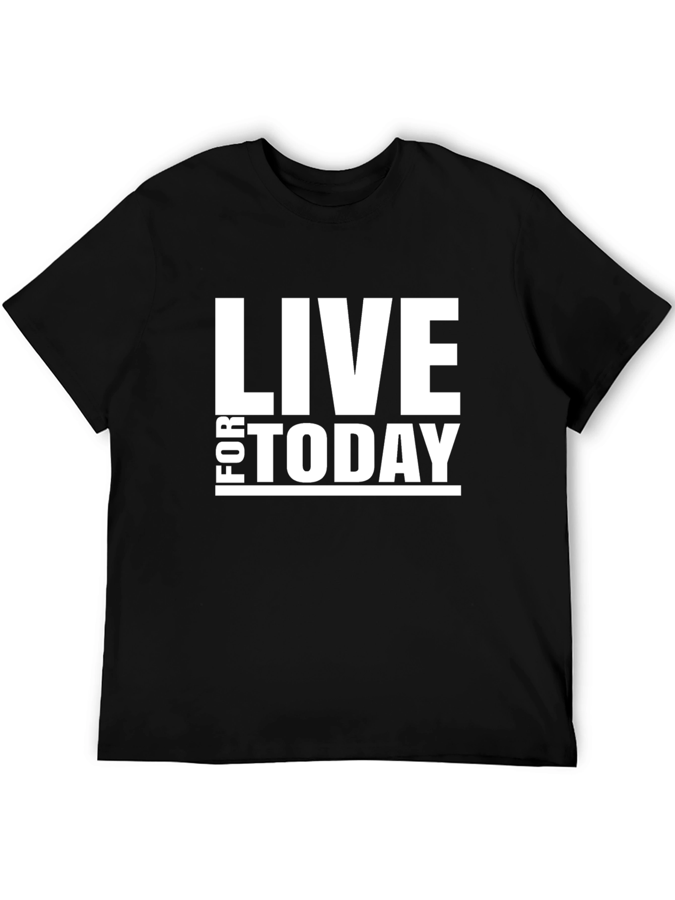 Live For Today Black Graphic T-Shirt