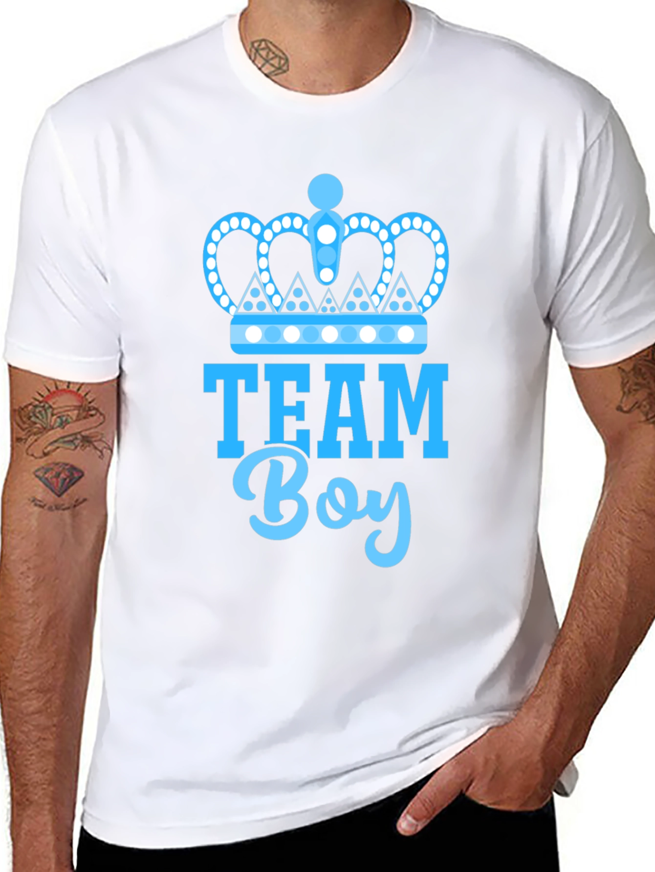 Team Boy Baby Shower Tee - Crown Prince Design