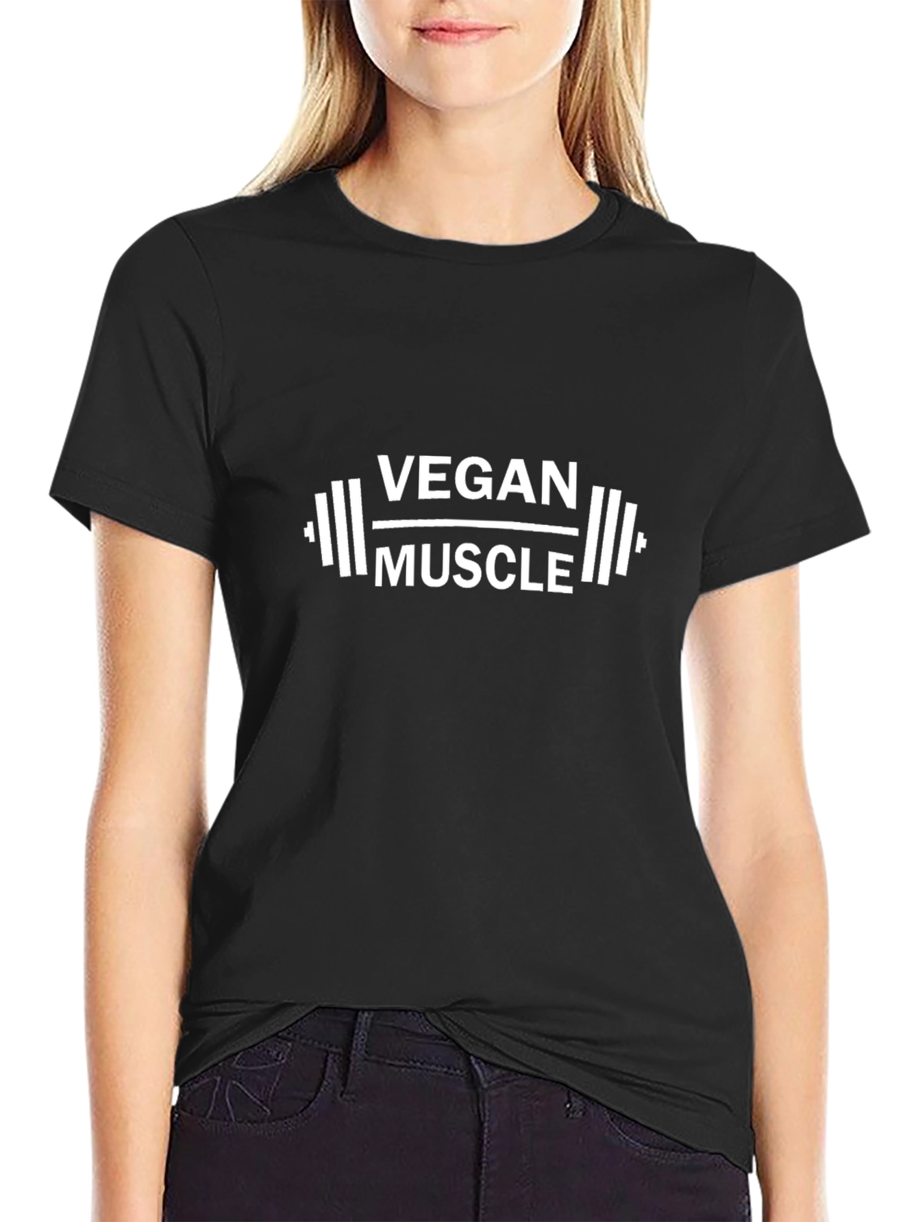 Vegan Muscle Black Graphic T-Shirt