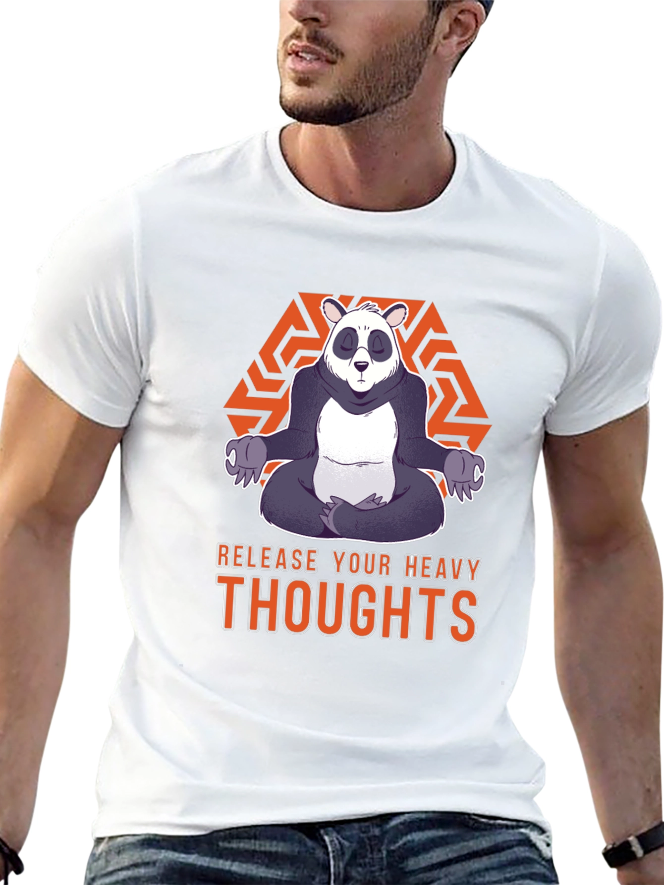 Zen Panda Graphic Tee - Release Your Heavy Thoughts
