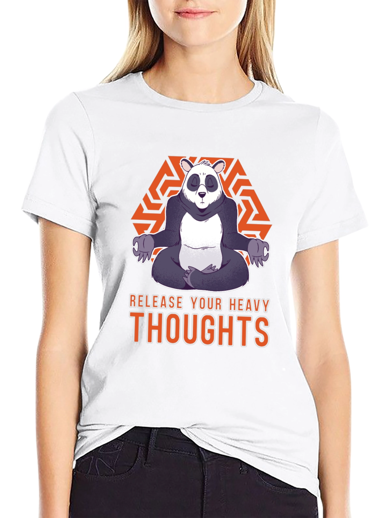 Zen Panda Graphic Tee - Release Your Heavy Thoughts