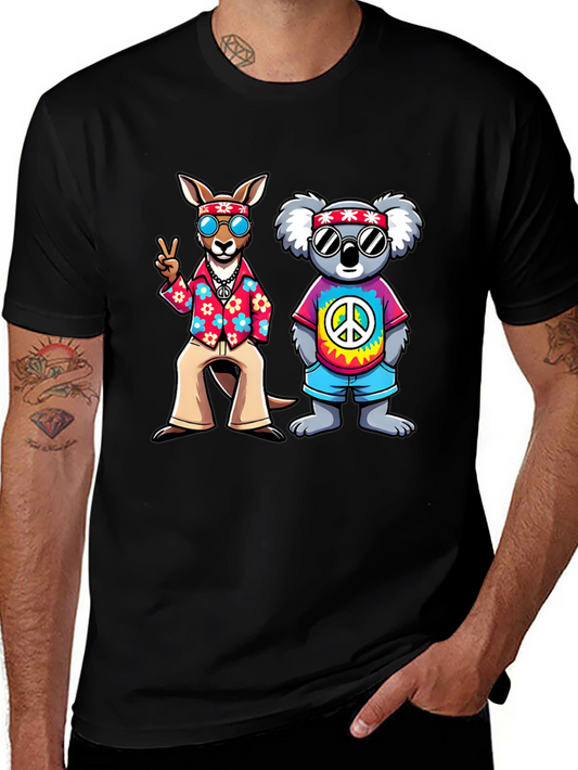 Hippie Kangaroo & Koala Graphic Tee