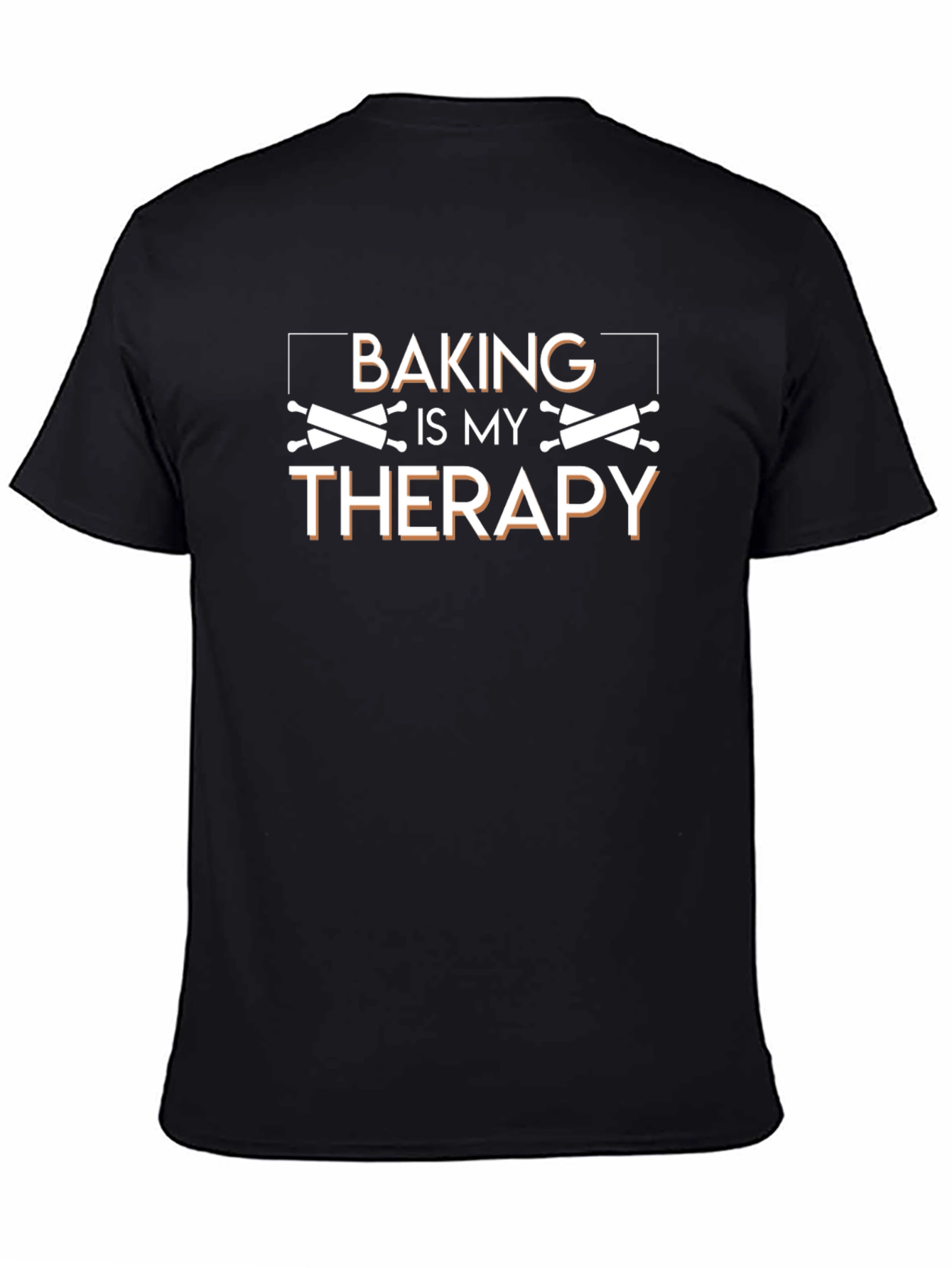 Baking Is My Therapy T-Shirt - Unisex Black Tee