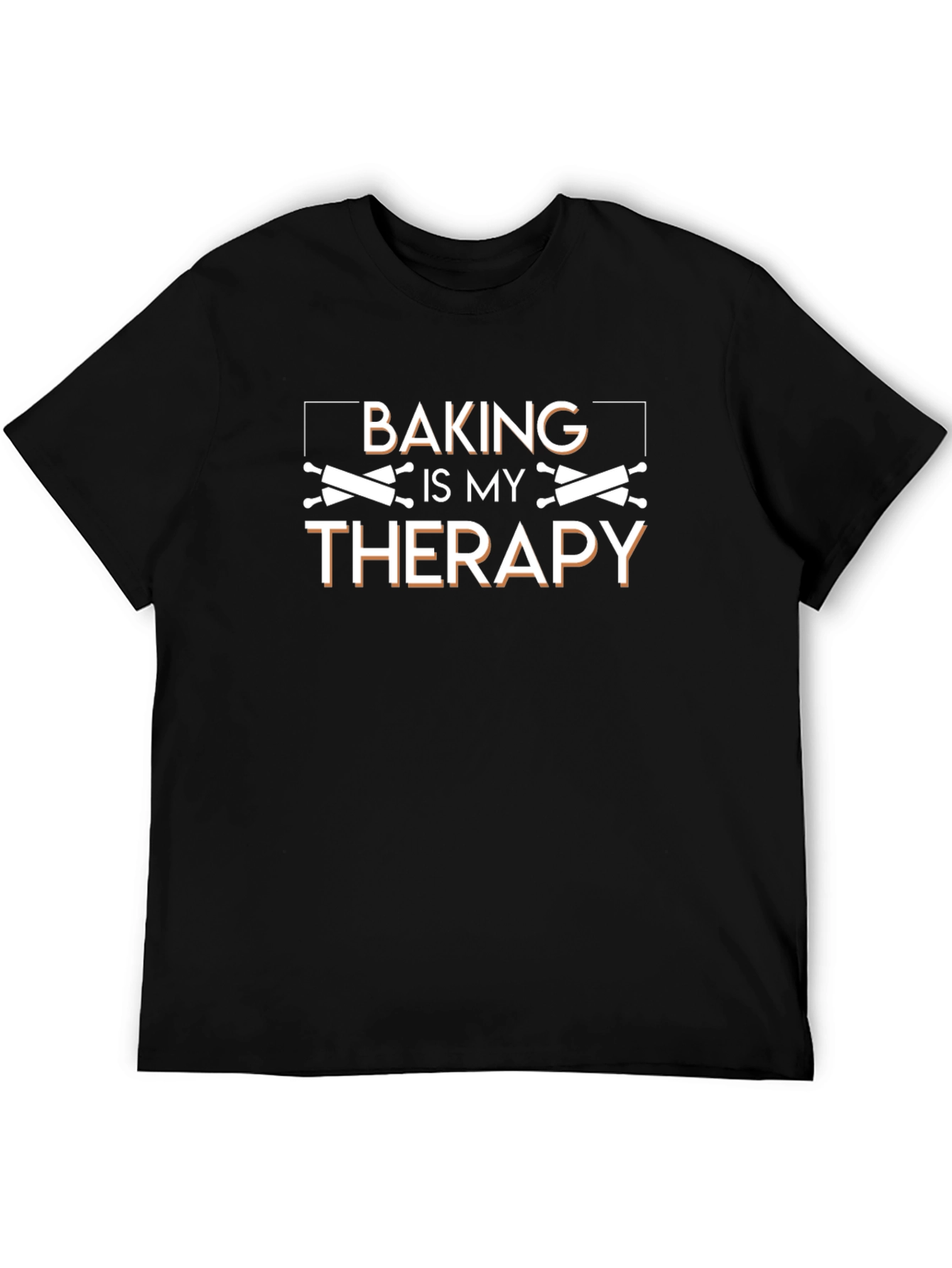 Baking Is My Therapy T-Shirt - Unisex Black Tee