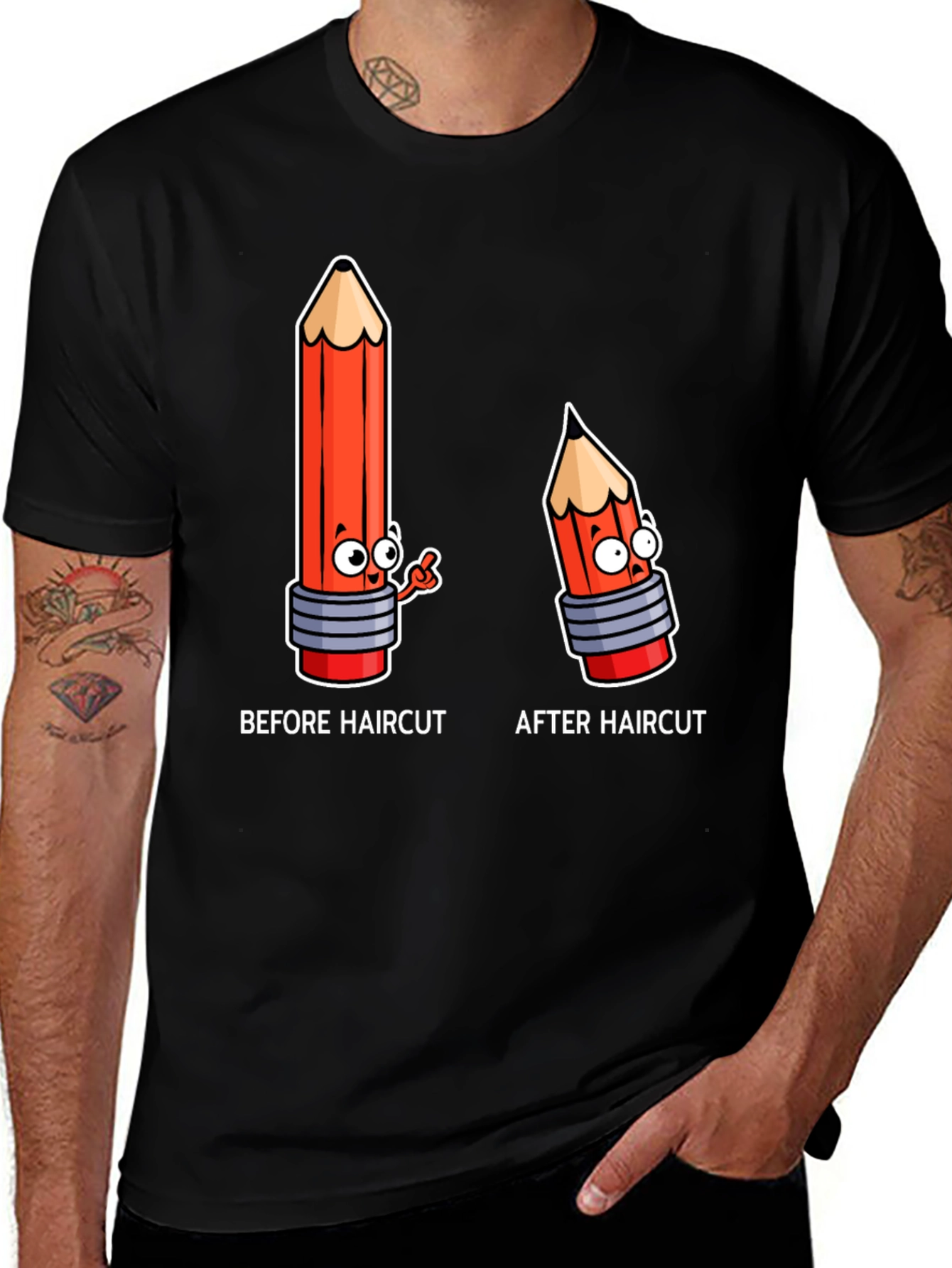 Funny Haircut Cartoon T-Shirt