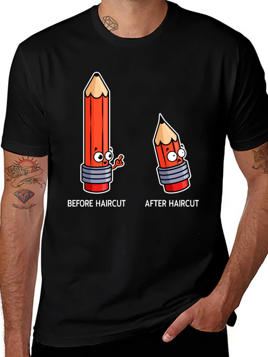 Funny Haircut Cartoon T-Shirt