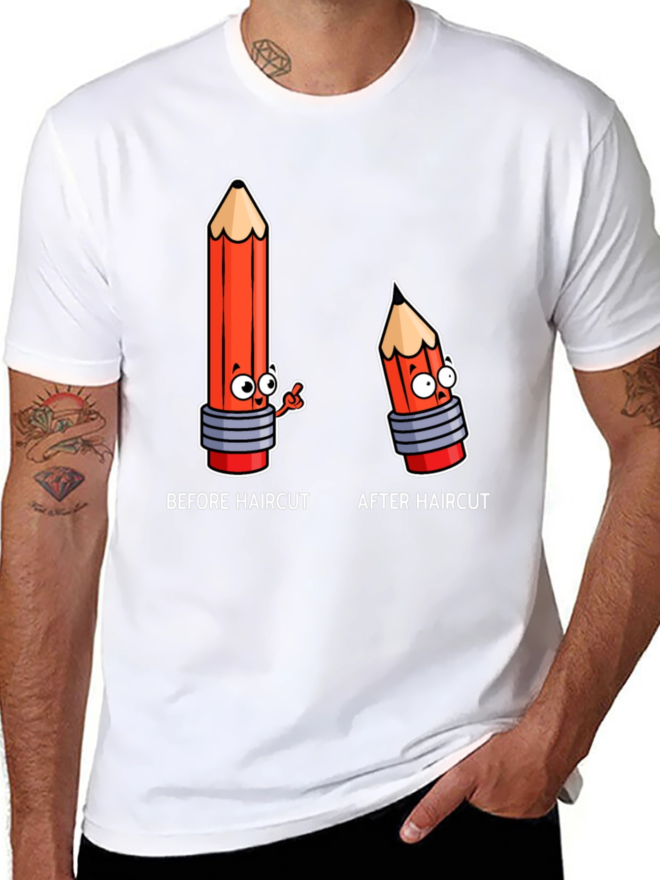 Funny Haircut Cartoon T-Shirt