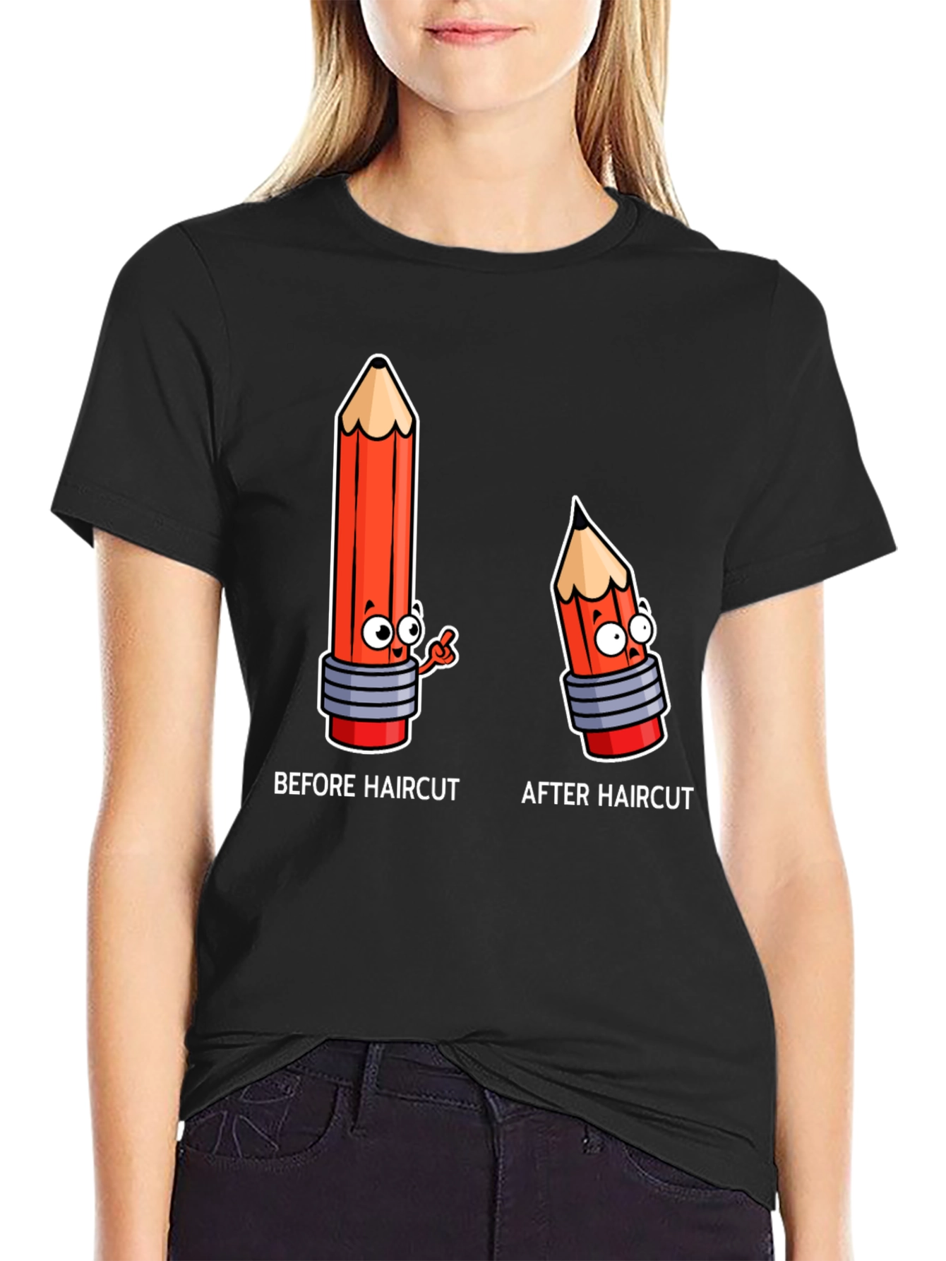 Funny Haircut Cartoon T-Shirt
