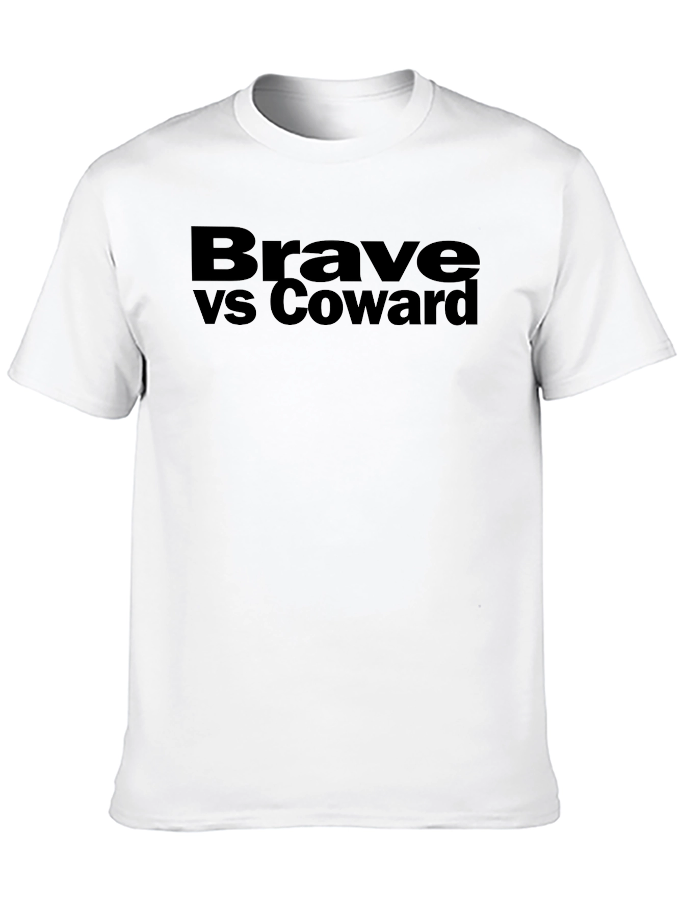 Brave vs Coward Graphic Black T-Shirt