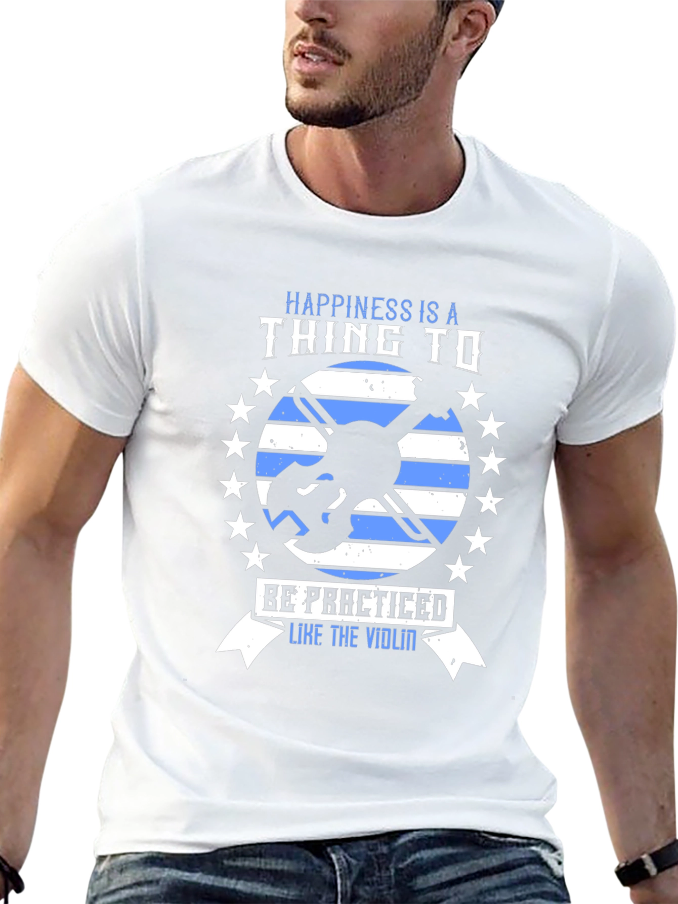 Happiness Violin T-Shirt - Practice Makes Perfect
