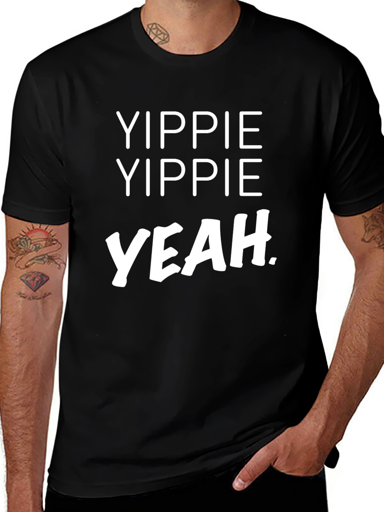 Yippie Yeah Graphic Tee - Black T-Shirt