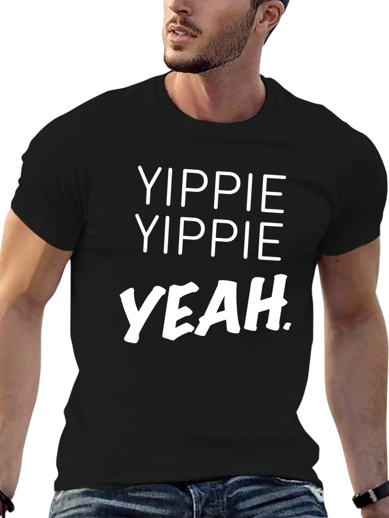 Yippie Yeah Graphic Tee - Black T-Shirt